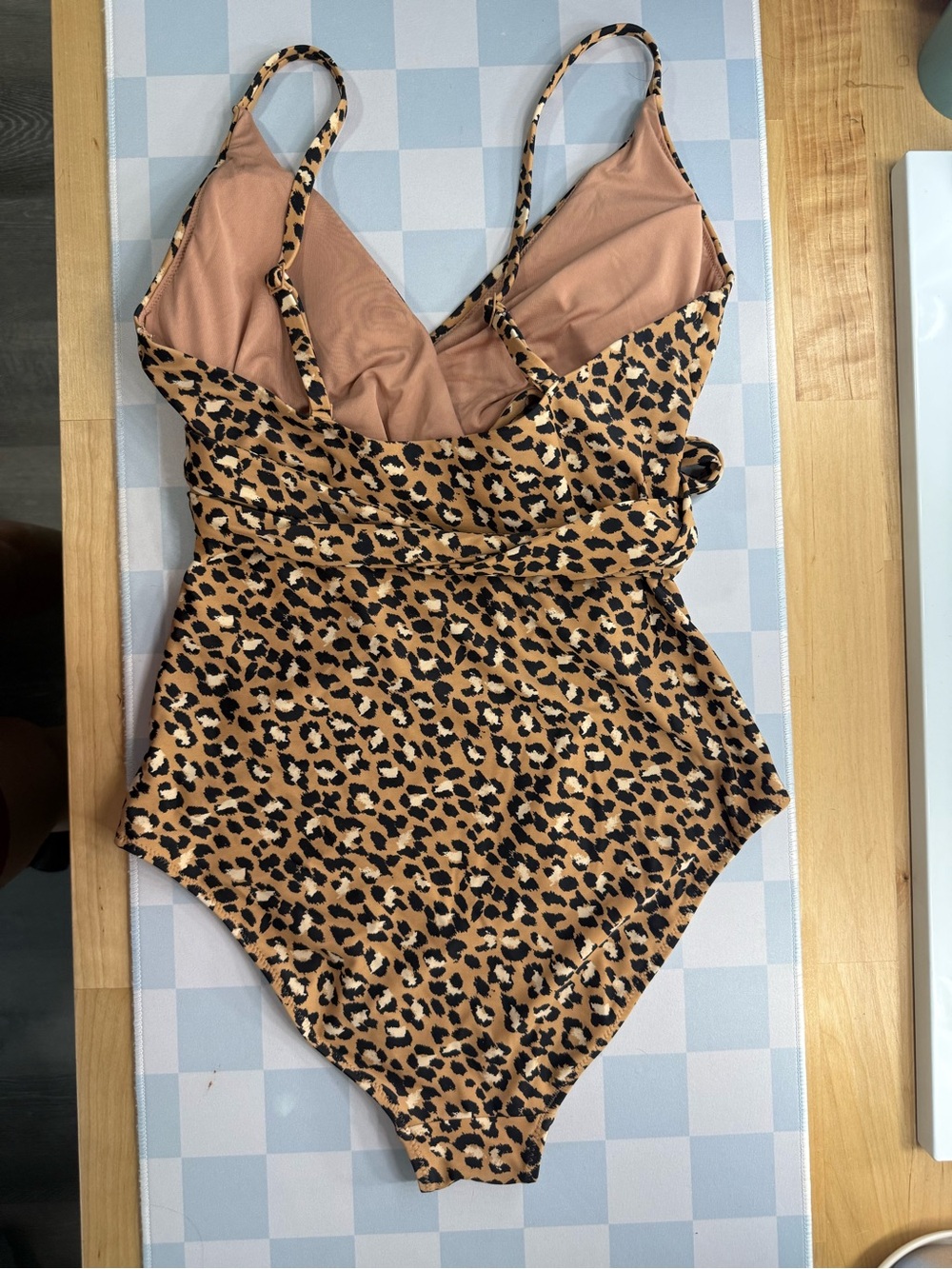 Aerie-Leopard Wrap Piece Full Coverage One Piece Swimsuit - Picture 3 of 6
